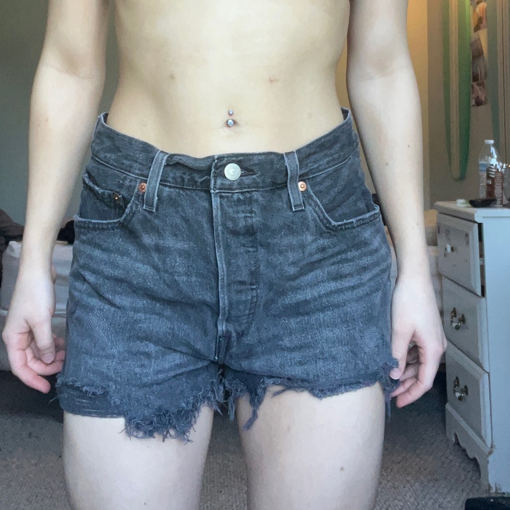Levis Black Denim Shorts